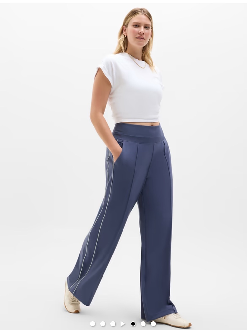 Athleta Venice High Rise Track Stripe Wide Leg Pant Shade Celestial Size 2X